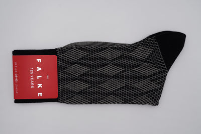 Bild von Socken '125 Years Black and Grey' von 'Falke' aus 81% Baumwolle, 19% Polyamid