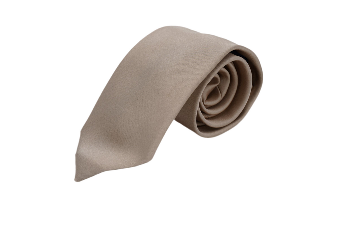 Krawatte Witwe aus Seide in Beige