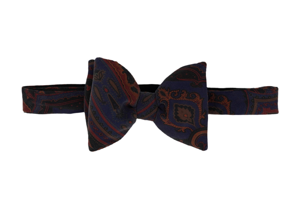 Fliege Sheridan aus Seide, mehrfarbig mit Paisley