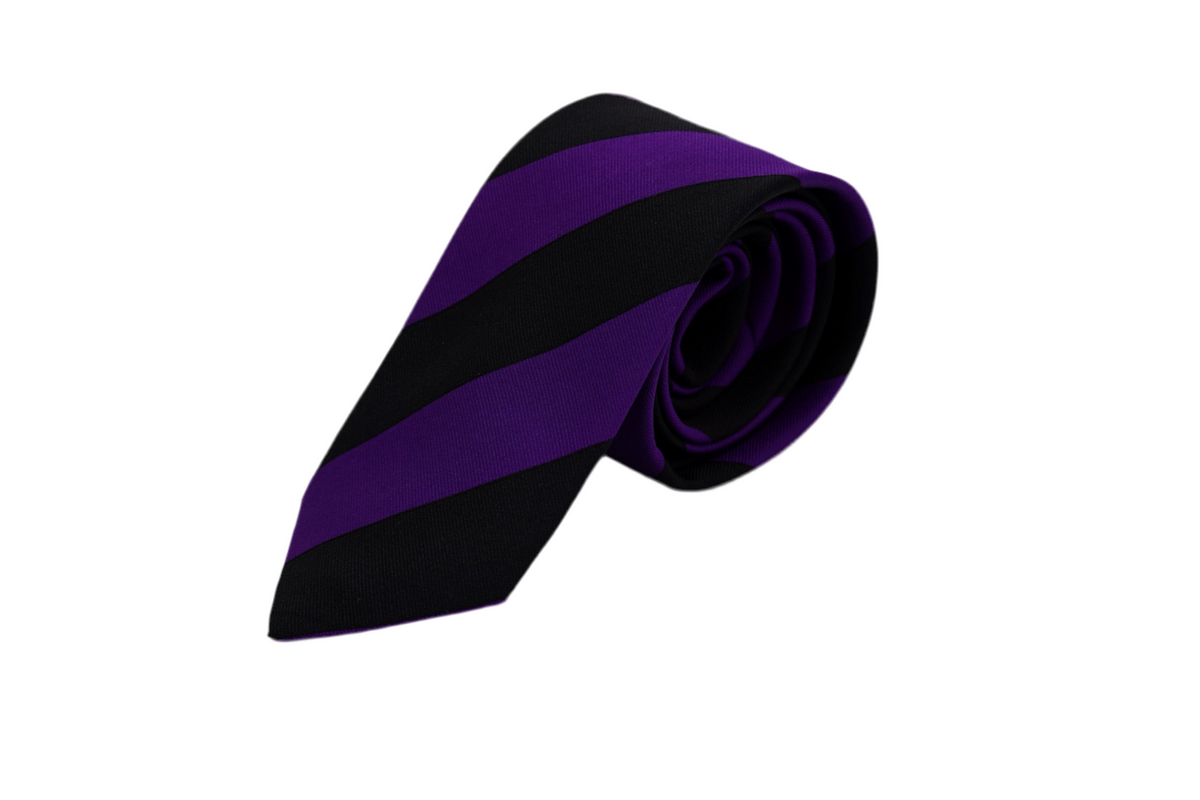 Krawatte Anastasios aus Seide in Violett, gestreift