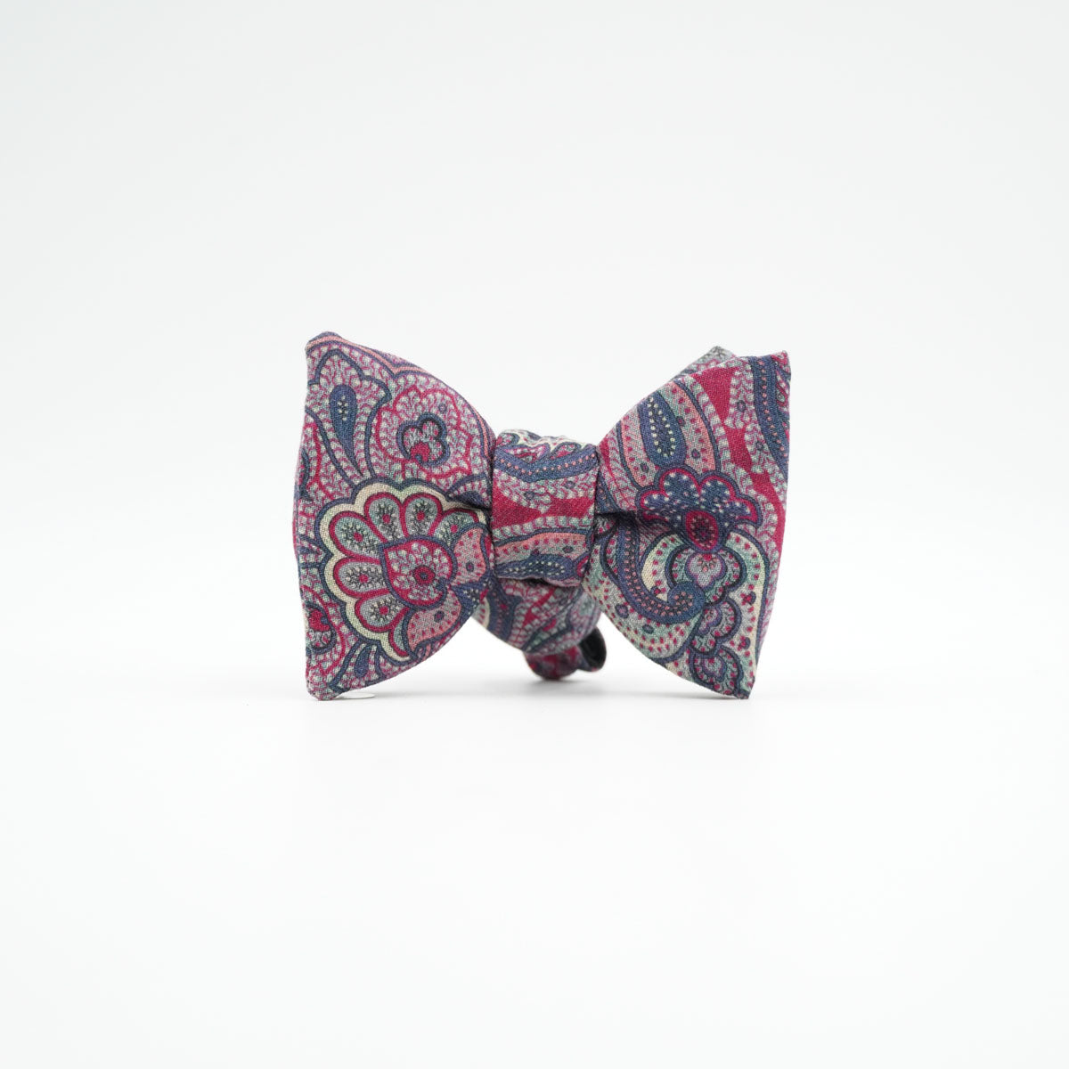 Fliege Paisley Rosada aus Wolle und Baumwolle in Pink