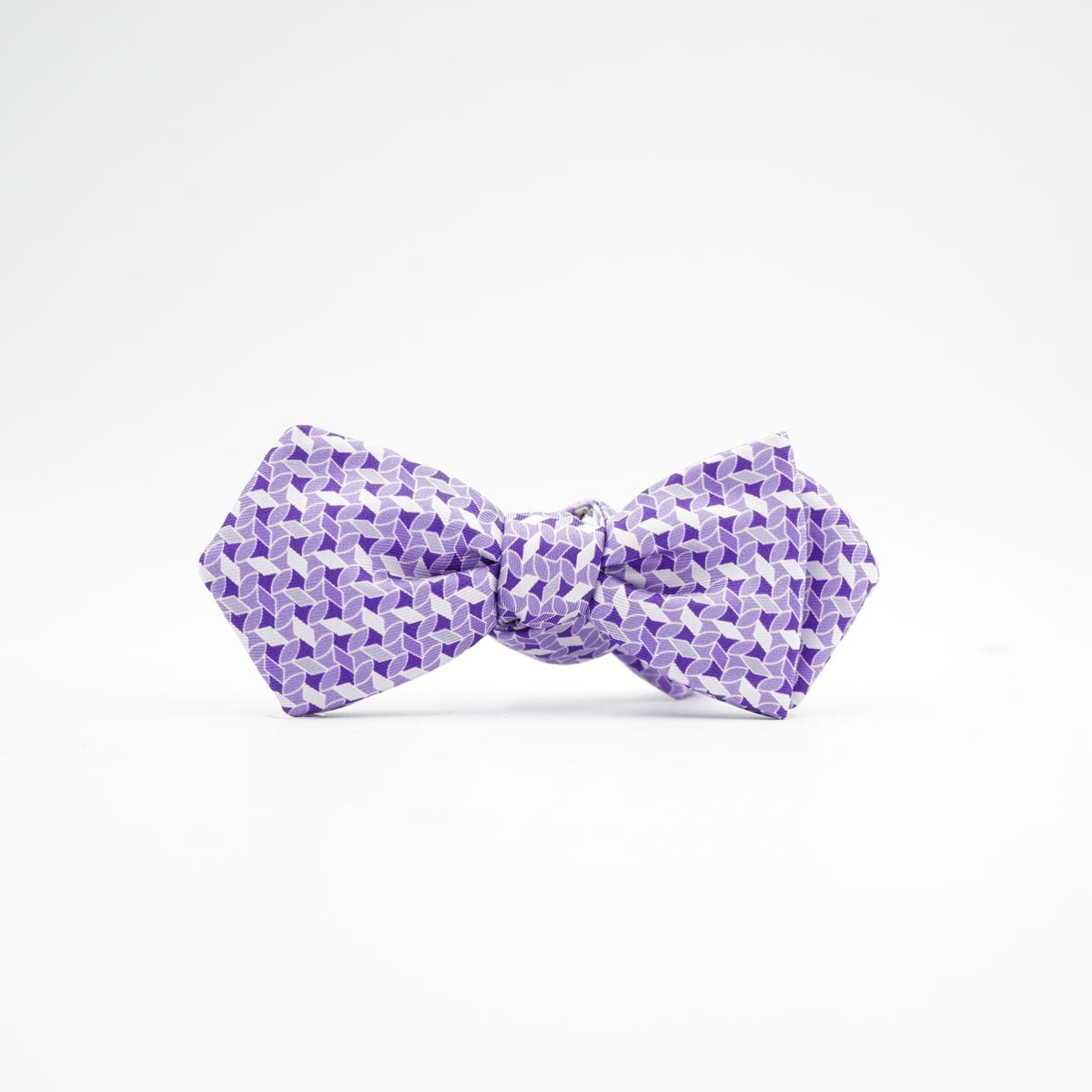 Fliege Lilac Vignette aus Seide in Violett, gemustert