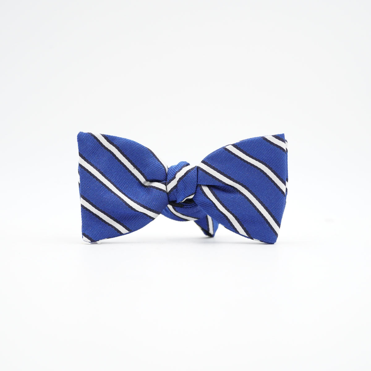 Fliege Riviera Stripe aus Seide in Blau, gestreift