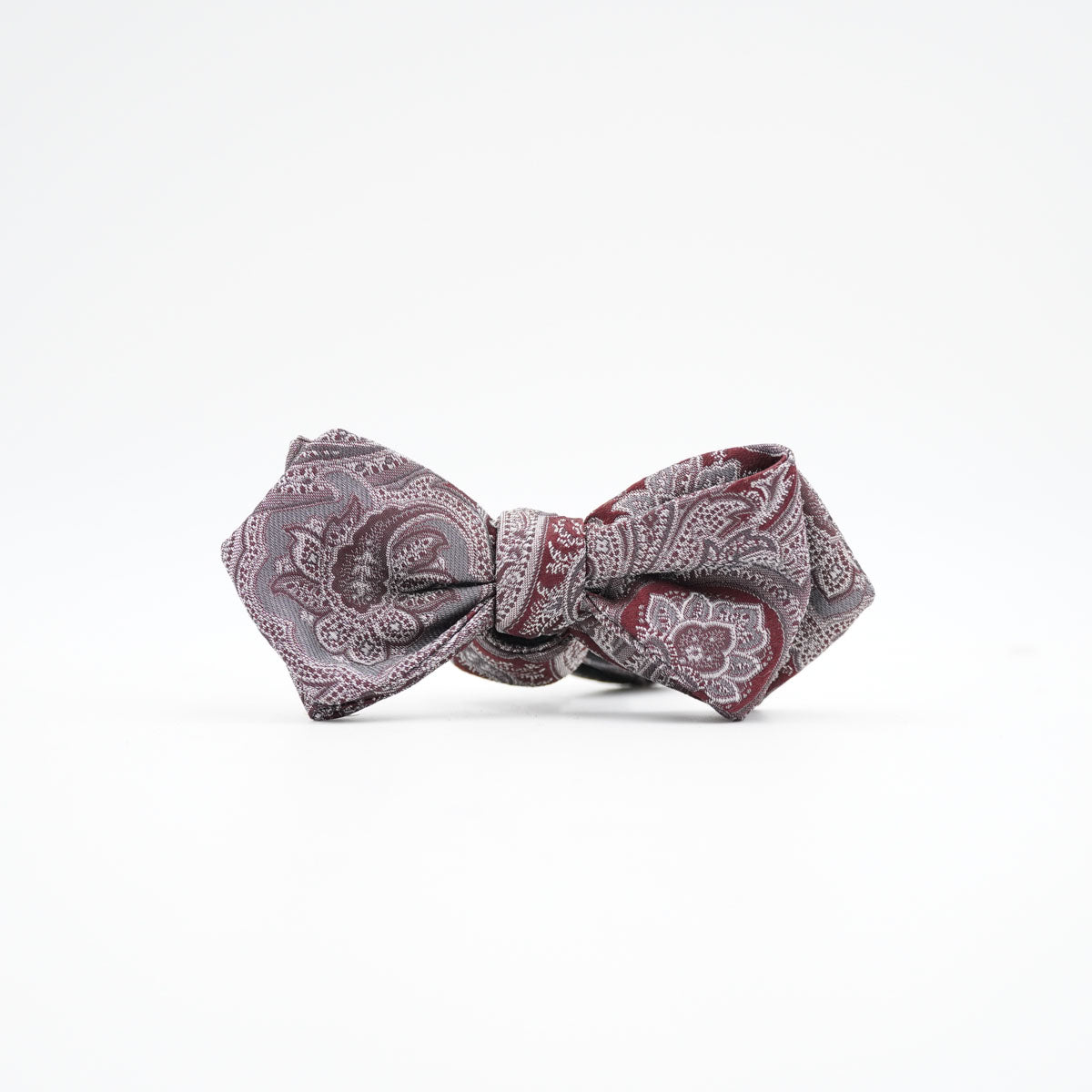 Fliege Burgundy Scroll aus Seide in Bordeaux