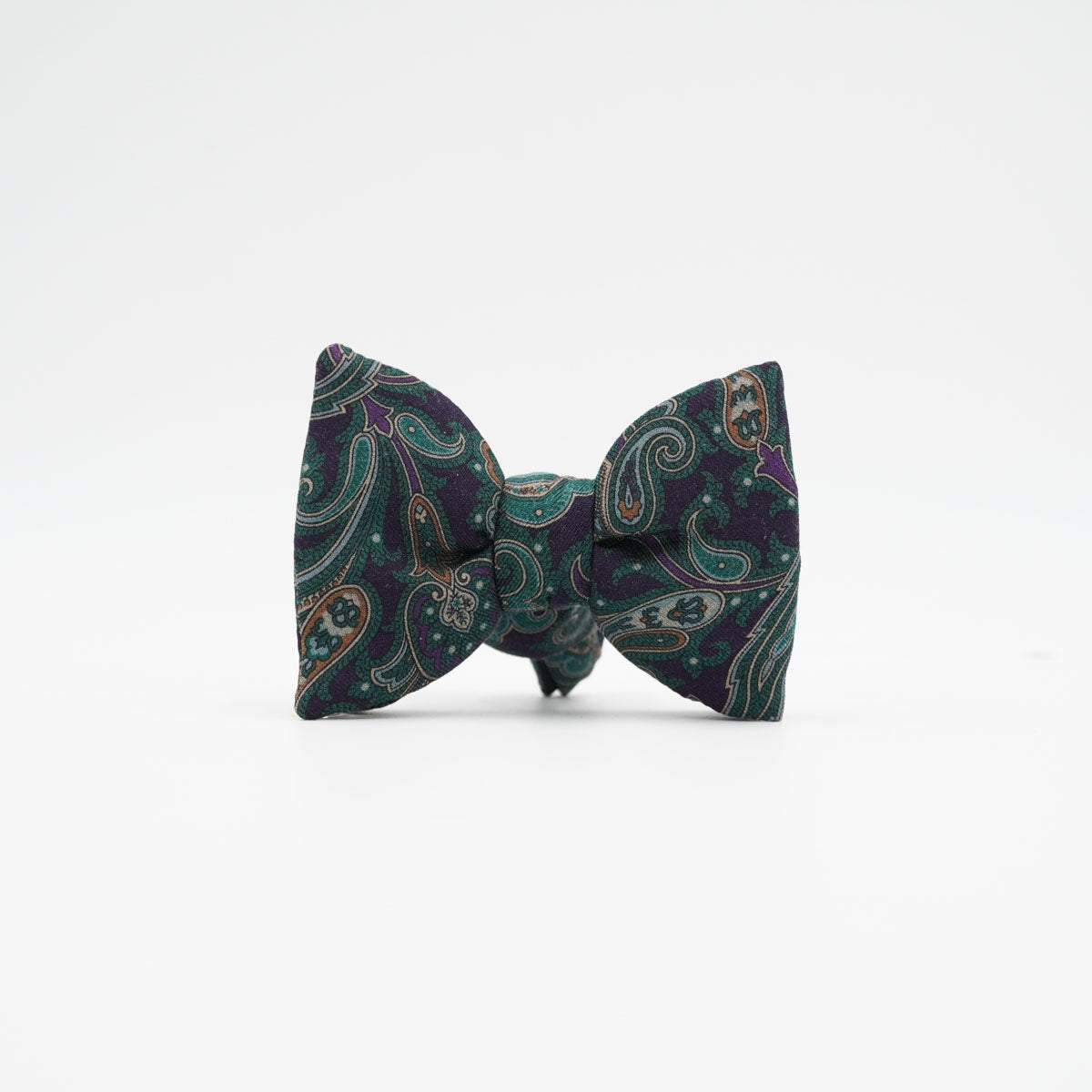 Fliege Paisley Verdigris aus Wolle und Baumwolle in Grün