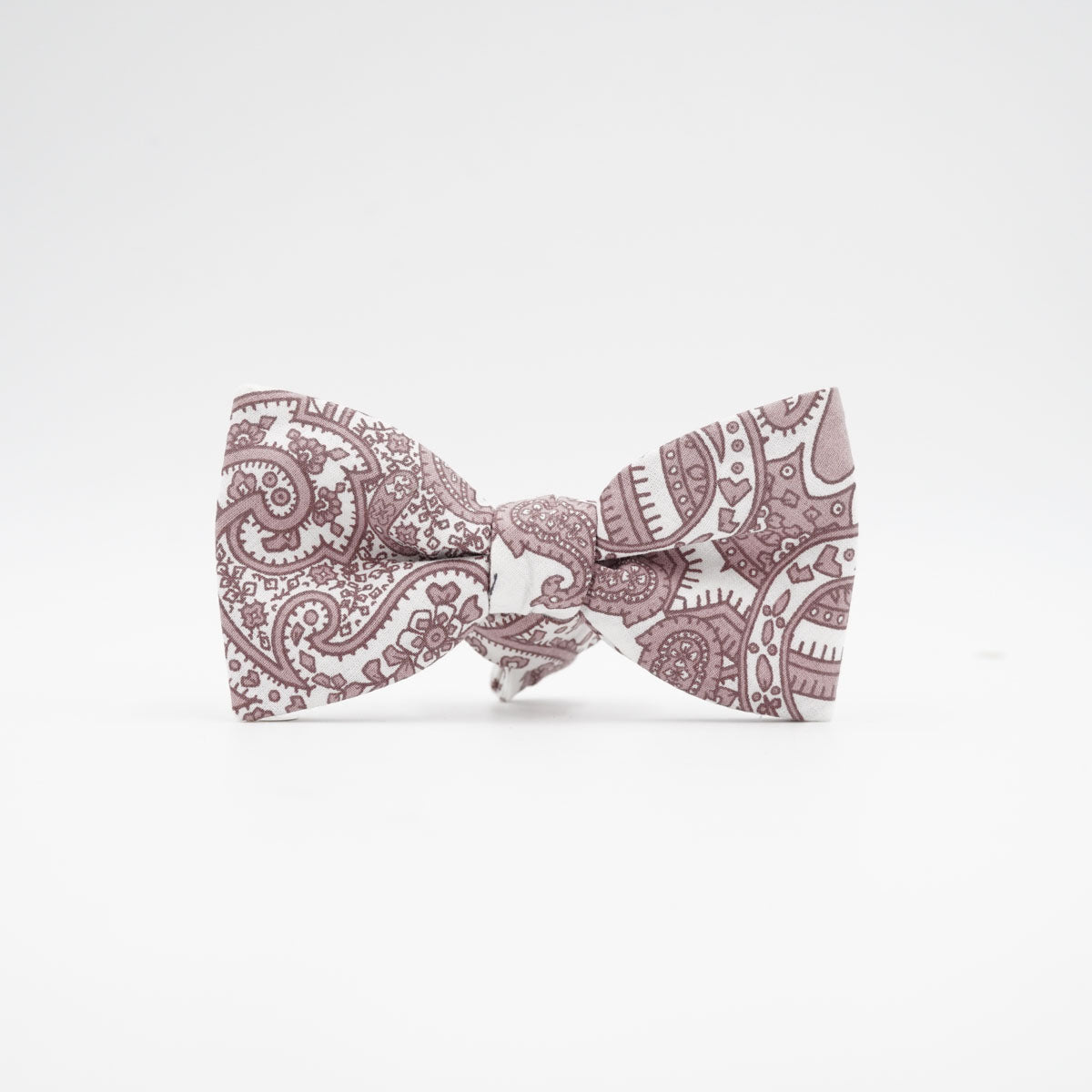 Fliege Taupe d’Or aus Baumwolle in Beige mit Paisley