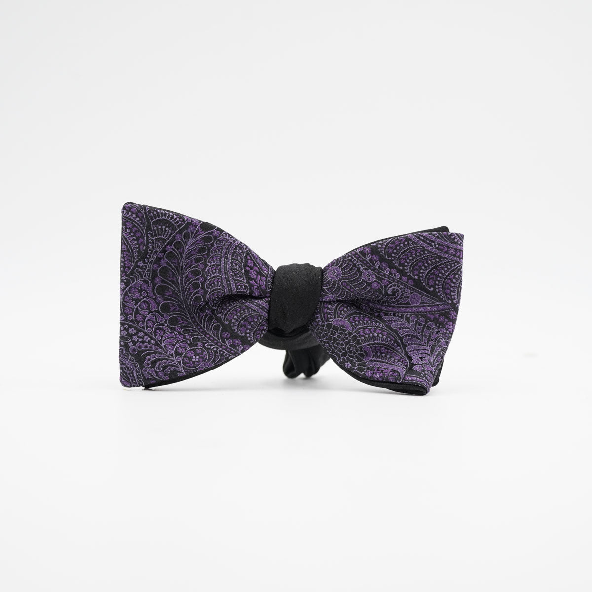 Fliege Nocturne Paisley aus Seide in Schwarz