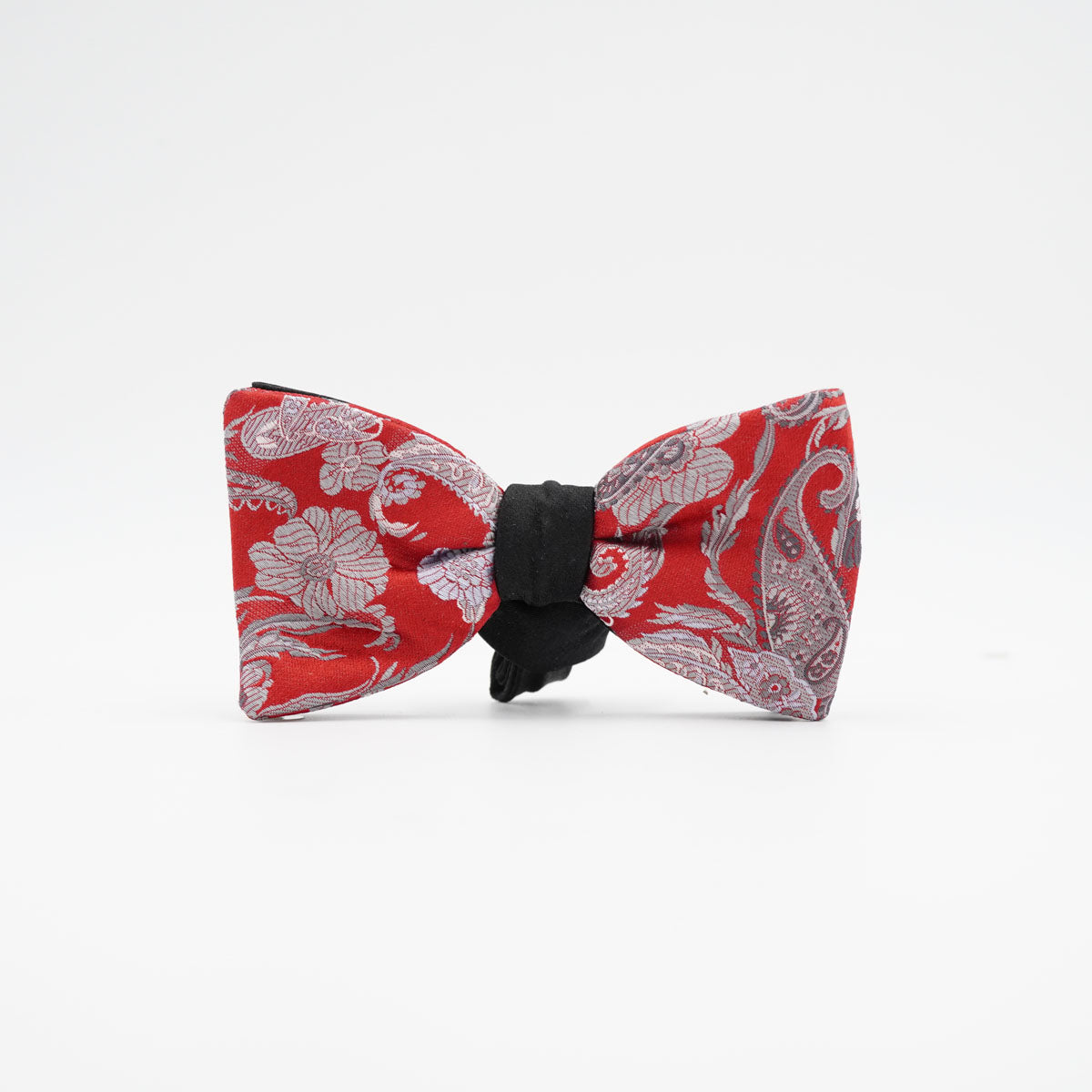 Fliege Crimson Jardin aus Seide in Rot mit Paisley