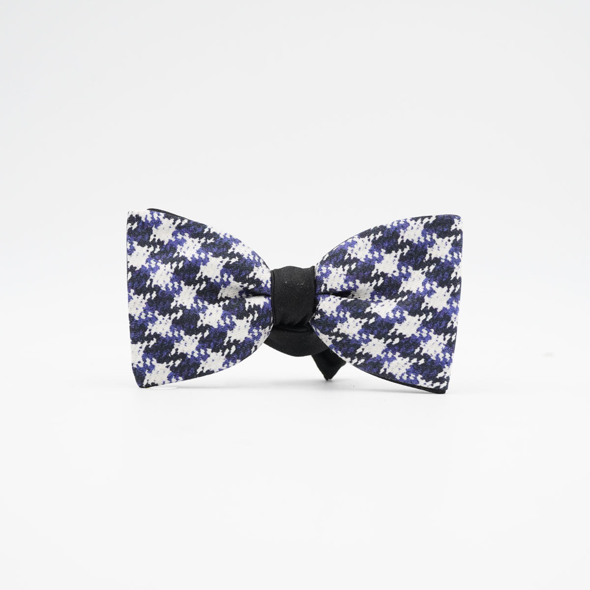 Fliege Midtown Houndstooth aus Seide in Dunkelblau