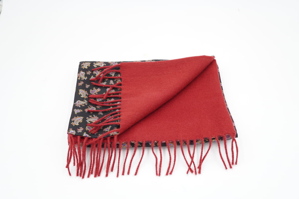 Seidenschal Paisley Senape in Gelb