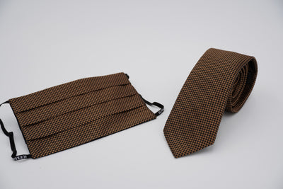 Bild von Krawatten-Masken-Set 'Carstens' aus jeweils 100% Seide & 100% Baumwolle