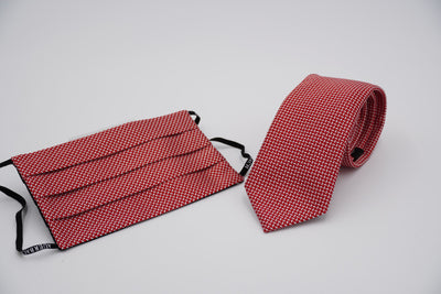 Bild von Krawatten-Masken-Set 'Weizsäcker' aus jeweils 100% Seide & 100% Baumwolle