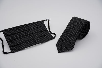Bild von Krawatten-Masken-Set 'Mitterrand' aus jeweils 100% Seide & 100% Baumwolle