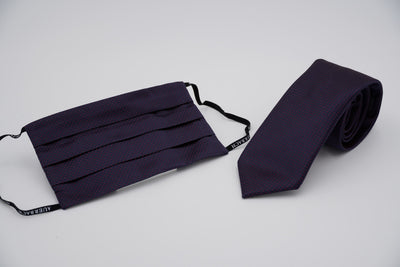 Bild von Krawatten-Masken-Set 'Chirac' aus jeweils 100% Seide & 100% Baumwolle