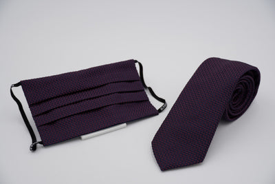 Bild von Krawatten-Masken-Set 'Major' aus jeweils 100% Seide & 100% Baumwolle