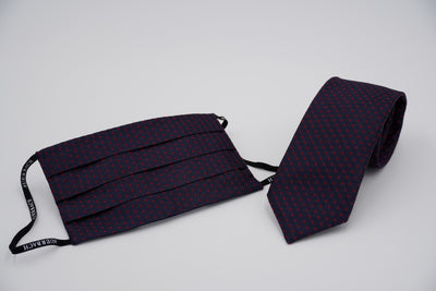 Bild von Krawatten-Masken-Set 'Brandt' aus jeweils 100% Seide & 100% Baumwolle