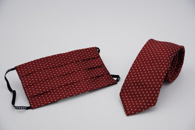 Bild von Krawatten-Masken-Set 'Kiesinger' aus jeweils 100% Seide & 100% Baumwolle