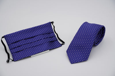 Bild von Krawatten-Masken-Set 'Schmidt' aus jeweils 100% Seide & 100% Baumwolle