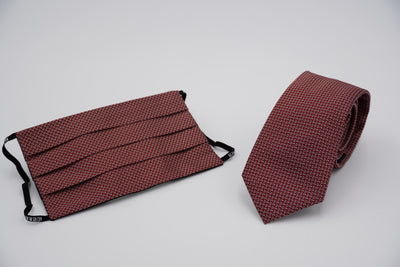 Bild von Krawatten-Masken-Set 'Kennedy' aus jeweils 100% Seide & 100% Baumwolle