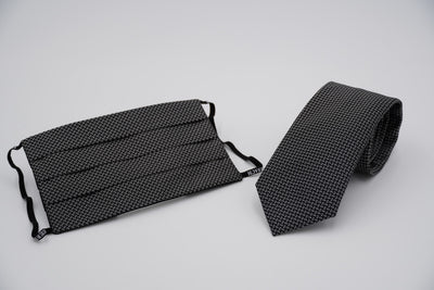 Bild von Krawatten-Masken-Set 'Johnson' aus jeweils 100% Seide & 100% Baumwolle
