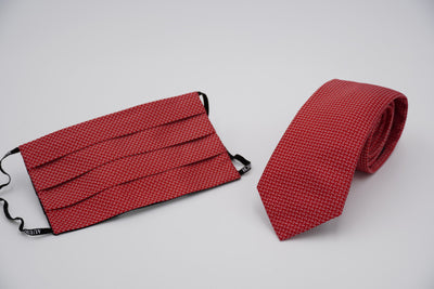 Bild von Krawatten-Masken-Set 'Carter' aus jeweils 100% Seide & 100% Baumwolle