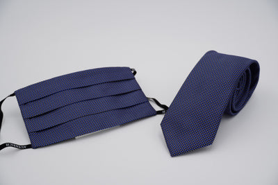 Bild von Krawatten-Masken-Set 'Ehlers' aus jeweils 100% Seide & 100% Baumwolle