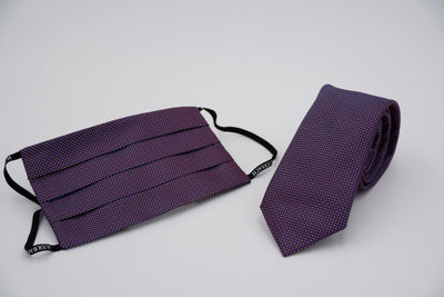 Bild von Krawatten-Masken-Set 'Stuecklen' aus jeweils 100% Seide & 100% Baumwolle