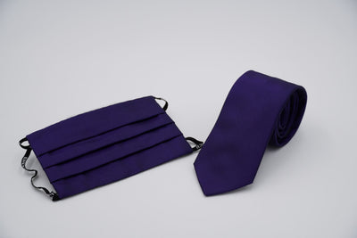 Bild von Krawatten-Masken-Set 'Platon' aus jeweils 100% Seide & 100% Baumwolle