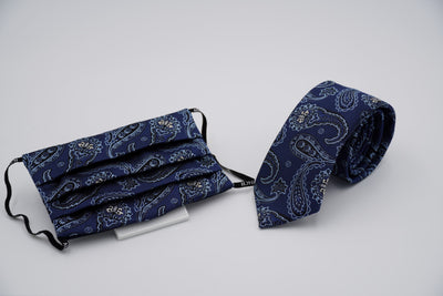 Bild von Krawatten-Masken-Set 'Wum' aus jeweils 100% Seide & 100% Baumwolle