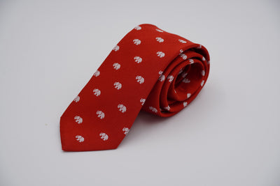 Bild von Krawatte 'Mampe Red' aus 100% feinster gewebter Seide