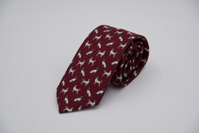 Bild von Krawatte 'Mops im Paletot' aus 100% feinster gewebter Seide