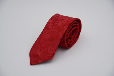 Bild von Krawatte 'Red Rose Bouquet' aus 100% feinster gewebter Seide