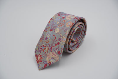 Bild von Krawatte 'Colored Geobotany' aus 100% feinster gewebter Seide