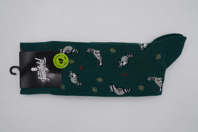Bild von Socken 'Waschbär' von 'Von Jungfeld' aus 73% Baumwolle, 25% Polyamid, 2% Elastan